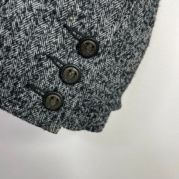 Cabi Wool Tweed Equestrian Fox Hunt Riding Jacket Blazer Black Herringbone 8 629 - Picture 6 of 13